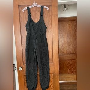 Black coverall ski suit